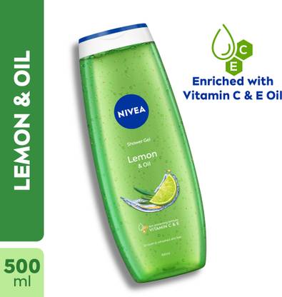 NIVEA Body Wash, Lemon & Oil Shower Gel, Pampering Care with Refreshing Scent of Lemon