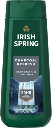 Irish Spring Charcoal Refresh Moisturizing Face + Body Wash- 591 ml
