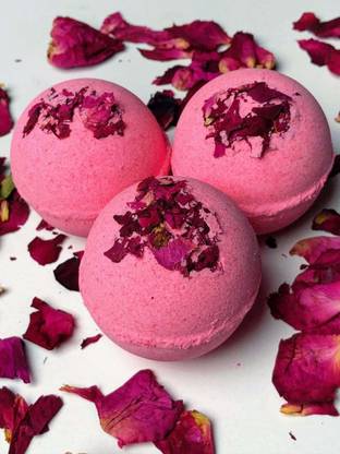Aaranyam Rose Petals Natural With Aromatic Fragrance Bath Balls (Pack of 3)
