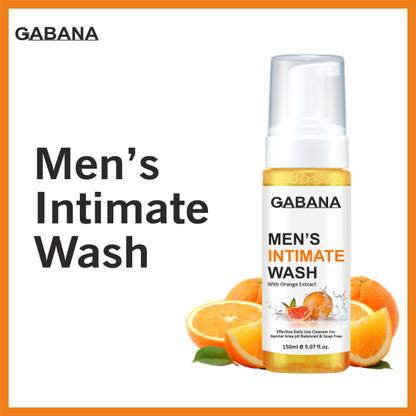 GABANA Intimate hygiene Care Wash for Men with Orange,Pure & Safe Pack 1 of 150ML