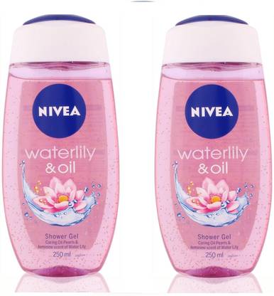 NIVEA Shower Gel - Waterlily & Oil, 250ml (Pack of 2)