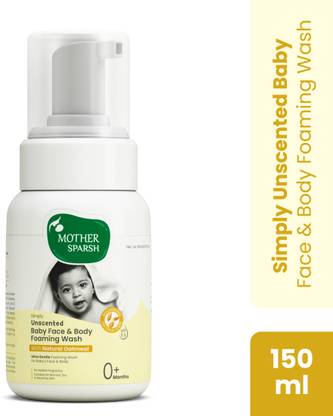 Mother Sparsh Simply Unscented Baby Face & Body Foaming Wash for Sensitive Skin