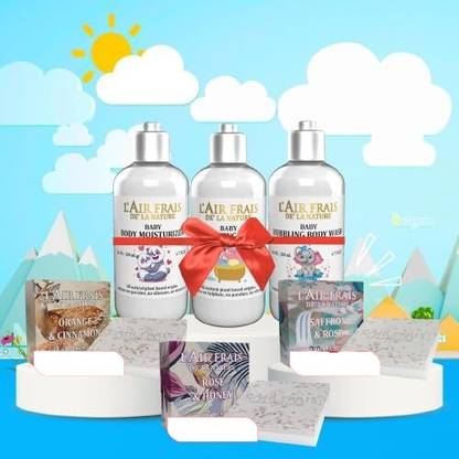 L'AIR FRAIS Premium Baby Care Combo| Baby Bubbling Body Wash | Baby Conditioning Shampoo