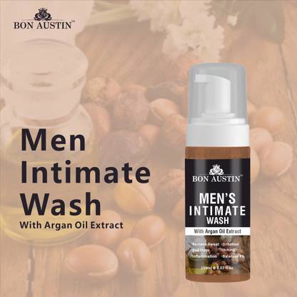 Bon Austin Men's Intimate Wash with Argan Oil Keeps Intimate Area Clean Pack of 1 of 150ML