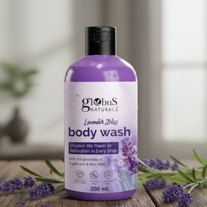 Globus Naturals Lavender Bliss Body Wash, Goodness of Sugarcane & Aloe Vera, Set of 1