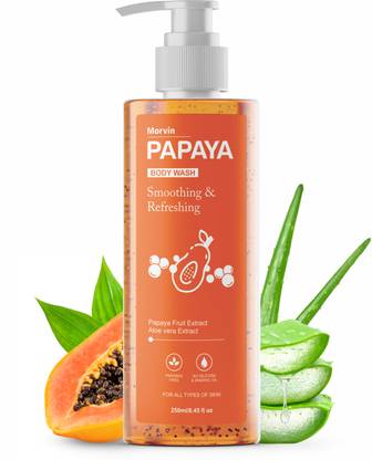Morvin Papaya Smoothing & Refreshing Body Wash with Aloe Vera Extract