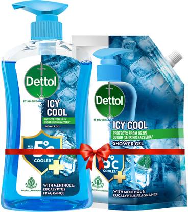 Dettol Icy Cool Shower Gel 500ml Pump With 450ml Refill