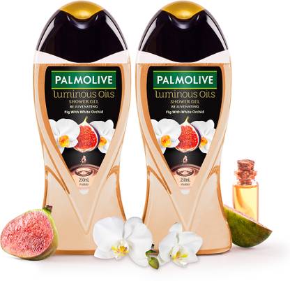 PALMOLIVE White Orchid & Fig Oil Luminous Oils Rejuvenating Body Wash Combo Pack  (2 x 250 ml) at Rs. 99