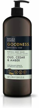 Baylis & Harding Goodness Oud Body Wash with Pump - Cedar and Amber