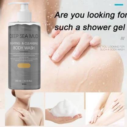 Wrixty Volcanic mud body wash shower gel Deep Sea Mud Whitening body wash