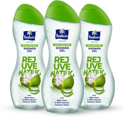 Parachute Advansed Rejuvenating Shower Gel, Aloe Vera & 100% Natural Coconut Water, Refreshed Skin  (3 x 250 ml) at Rs. 279