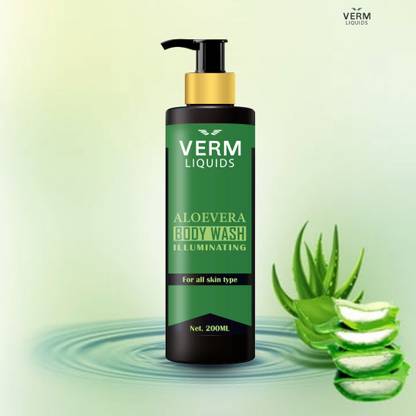 VERM LIQUIDS BODY WASH With Goodness Of Alovera (250ML) Pack Soft and Fresh Shower