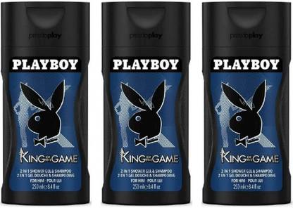PLAYBOY King of The Game Shower Gel Combo For Men (250ml each) Pack of 3