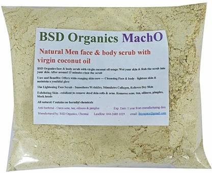 BSD Organics Organics Macho Natural Herbal Men Face Wash and Bath Powder