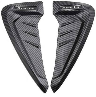 AutoBizarre Car Side Fender Vents Carbon Fiber Sticker Shark Gill Air Flow Duct Grill-2Pcs Side Scoop