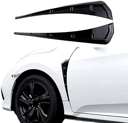 BUABO Car Styling Decorative Black Fender Side Vents Air Flow Duct Stickers Side Scoop