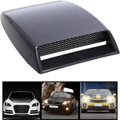 JUST MOD Car Bonnet Air Vent Cover Universal Car Decorative Air Flow Intake Scoop (Black) Boonet Scoop