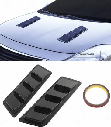 HUUSO Car Air Flow Vent Model-028 Black Car Styling Fender Hood Decorative Boonet Scoop