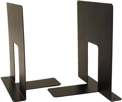 8eenplus L shape Metal Bookends Stand for Office Home, Desk, Shelf Brackets Aluminium Book End