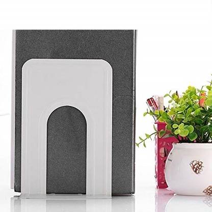 Indian Decor Bookends, 9 inches, Non-Skid Base,Pair White Steel Book End