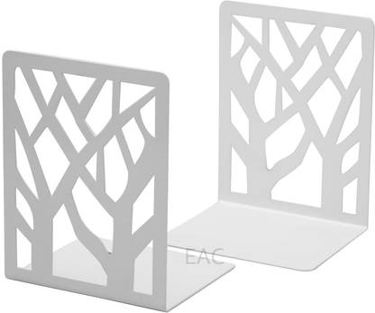 EAC Metal Non Slip Bookends Book Shelves | Home Decor | Book Stand for Home Office Iron Book End