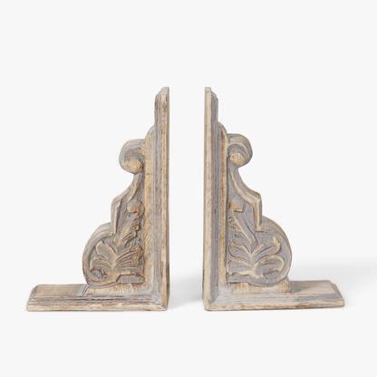 CASA DECOR Hermes Corinthian Bookend Set Wooden Book End