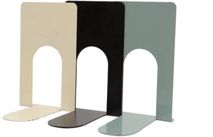 Standard Library Service Steel Book Supports Stand - Size 9,1/2" x 6" (Pack of 3) Steel Book End