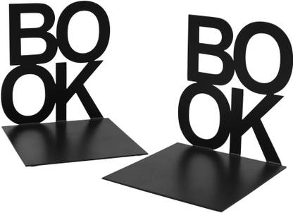 Spillbox Metal Non Slip bookends Book Shelves Holders case for Office, Home -BOOK Iron Book End