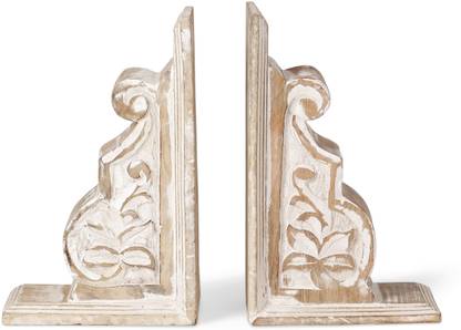 CASA DECOR Fictional Nook Bookend Set Wooden Book End