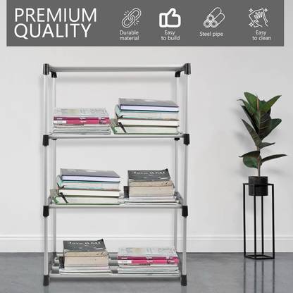 SRMAJI STORE Multipurposar Storage rack Plastic Open Book Shelf