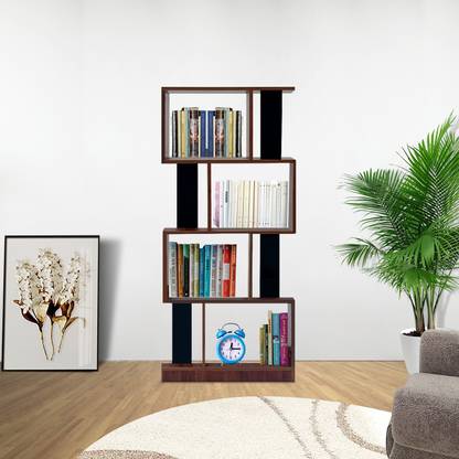 Fresh Up Spiral Stack Engineered Wood Open Book Shelf