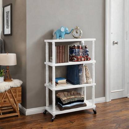 DIEKUCHE Plastic 8 Shelf Book Organizer Showcase rack for home Plastic Open Book Shelf