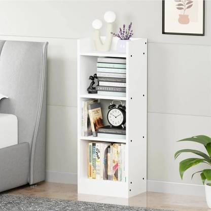 Enigmatic Woodworks 4-Tier Wooden Book Rack for Home, Study, Kids Room & Office Storage I Engineered Wood Open Book Shelf