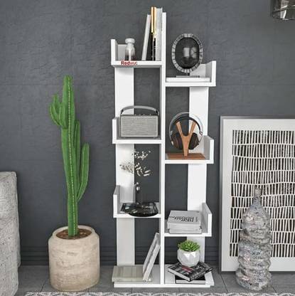 REDWUD Fian Book Stand Engineered Wood Open Book Shelf