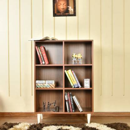 Home Full Engineered Wood Open Book Shelf