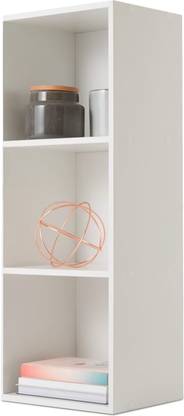 anko 3 Tier Bookshelf White 79.5cm (H) x 30cm (W) x 23.5cm (D) Engineered Wood Open Book Shelf