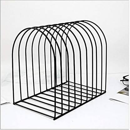 Indian Decor 2620 Vinyl Record Storage Holder Metal Wire File Folder Racks Magazine Metal Semi-Open Book Shelf
