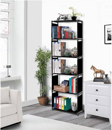 UMA Book Stand for Office & Home for Book Storage 5 Layer Metal Open Book Shelf