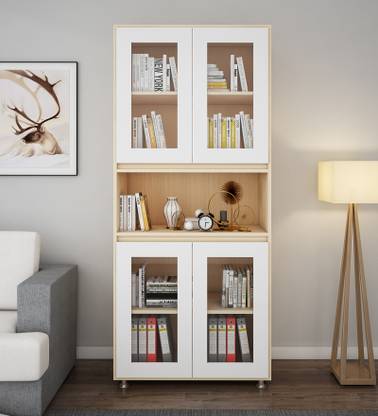 Woodbuzz Mobley Bookcase Engineered Wood Semi-Open Book Shelf