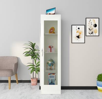 PICKWOOD Giona Bookshelf Cabinet Book Rack Organizer with Shelves for Home Librar Engineered Wood Close Book Shelf