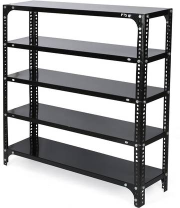Progressive Enterprises Slotted Angle CRC Sheet 5 Shelves Multipurpose Storage Metal Open Book Shelf