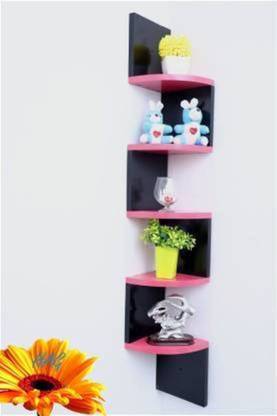 classiconline New Shelves Book Shelf Corner And Decorative Engineered Wood Open Book Shelf