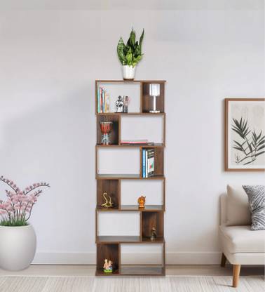 Mintwud From Pepperfry Teshio Bookshelf with Multiple shelves for Living & Office Room Engineered Wood Open Book Shelf