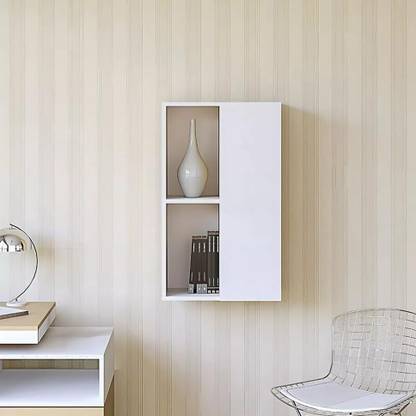 Ladybug Wall Bookcase Shelf Floating Shelf with Door for Living Room, Bedroom Engineered Wood Semi-Open Book Shelf