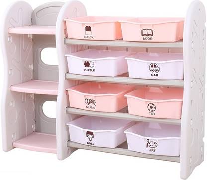 The Tickle Toe T3-L-SNJ11-P-R Plastic Open Book Shelf