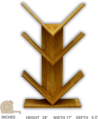 Barish Solid Wood Open Book Shelf