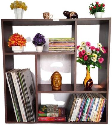 KVS Furniture Engineered Wood Bookshelf Cabinet Book Rack Organizer Engineered Wood Open Book Shelf