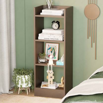 lukzer Engineered Wood Open Book Shelf