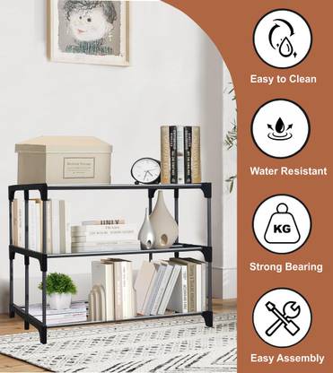 POWEREST Study Material Organizer Metal Open Book Shelf