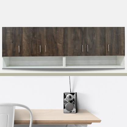 SPECIALITY PANELS 6 Doors Modular Wall Cabinet with Shelf & Termites Resistance Free Assmbely Engineered Wood Semi-Open Book Shelf